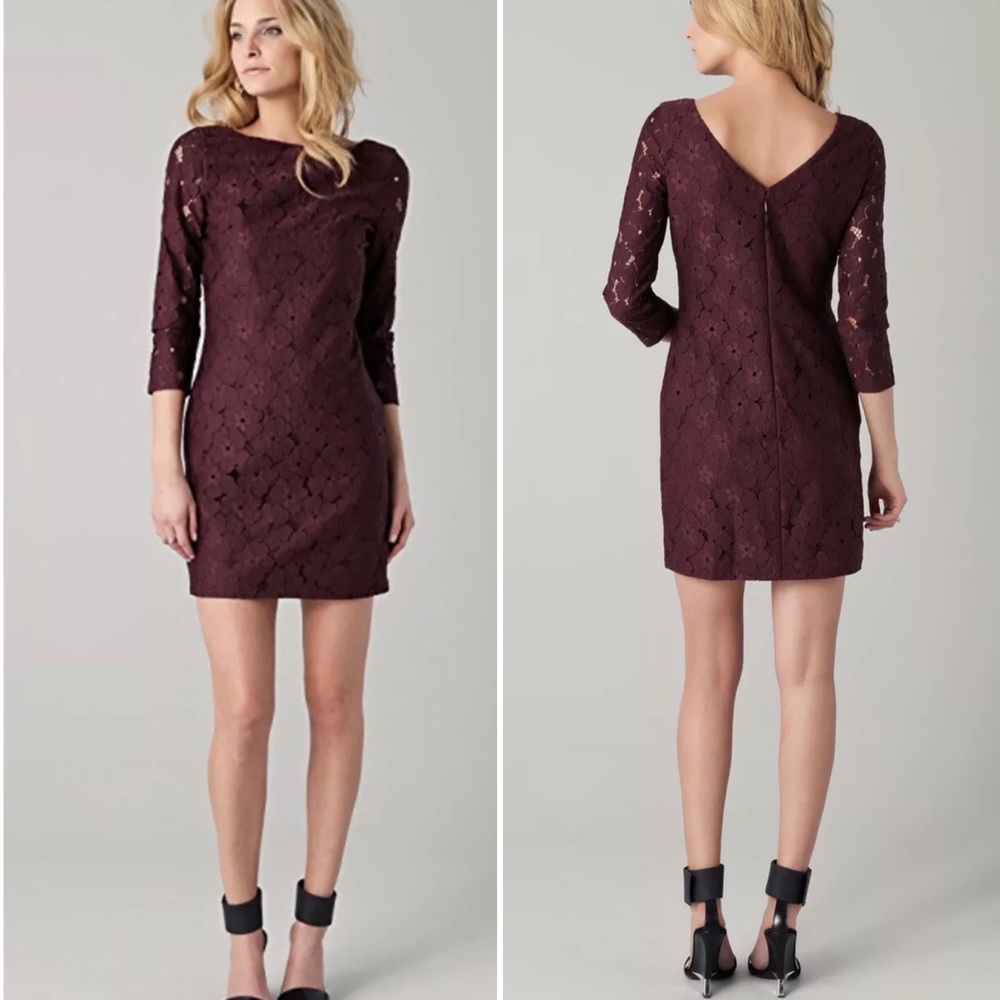 Sexy🔥Mini dress 60s retro lace V-back 3/4 sleeve